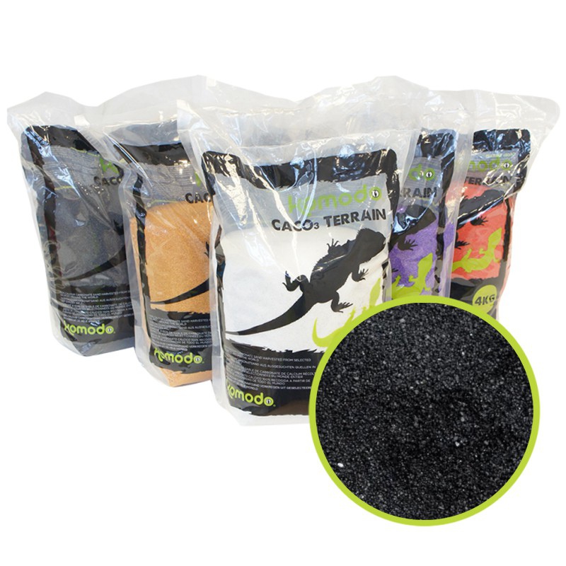 Arena comestible Komodo CaCo3 - Negro