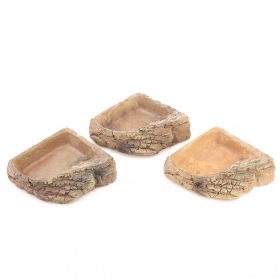 Terrario StoneLake M - corner water bowl 14x14x4cm