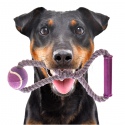 HappyPet Knots Tennisball - Tennisball mit geflochtenem Seil