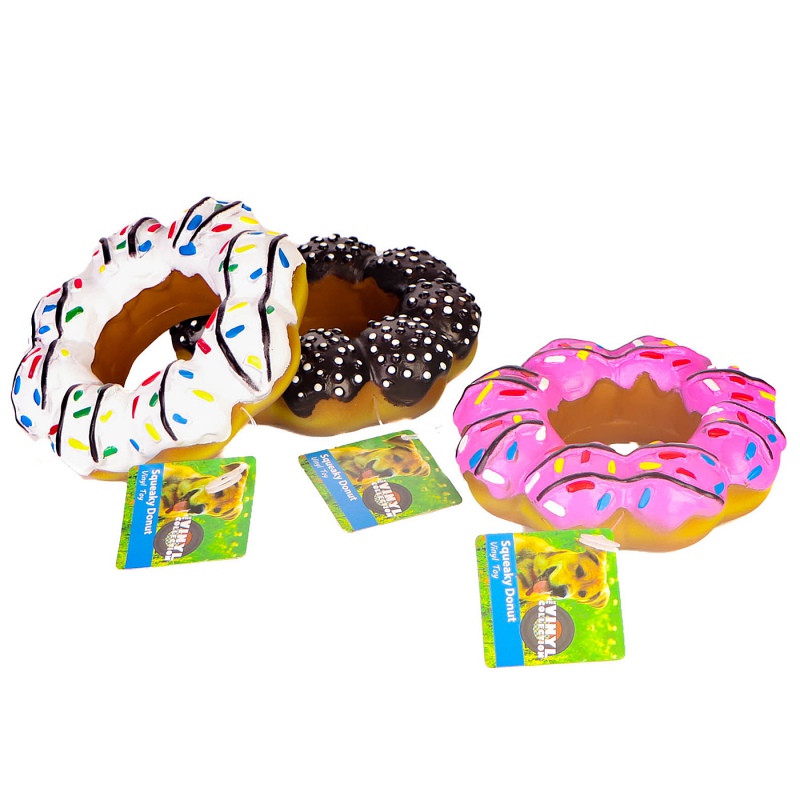 HappyPet Vinyl Donut - donut toy