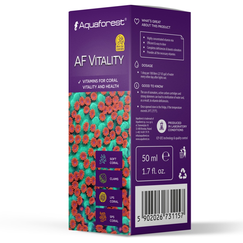 Aquaforest Vitality 50ml - vitamíny pro korály