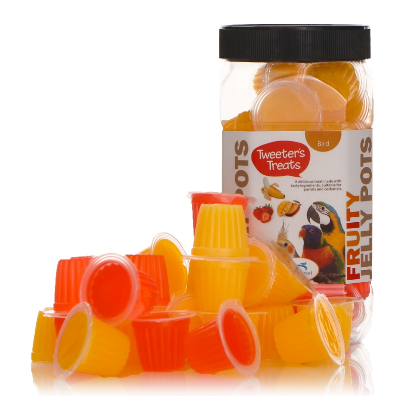 HappyPet Tweeter's Treats Fruity Jelly Pots 27 pieces - mix of flavors