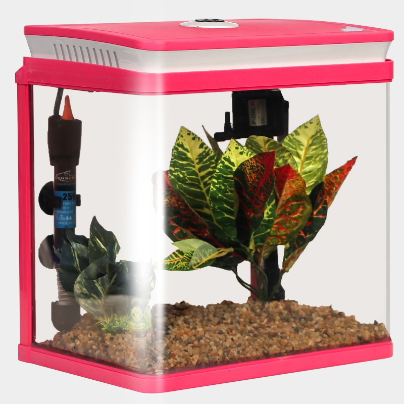 SUNSUN Elegantes Aquaset Voll rosa - Aquarienset 14l