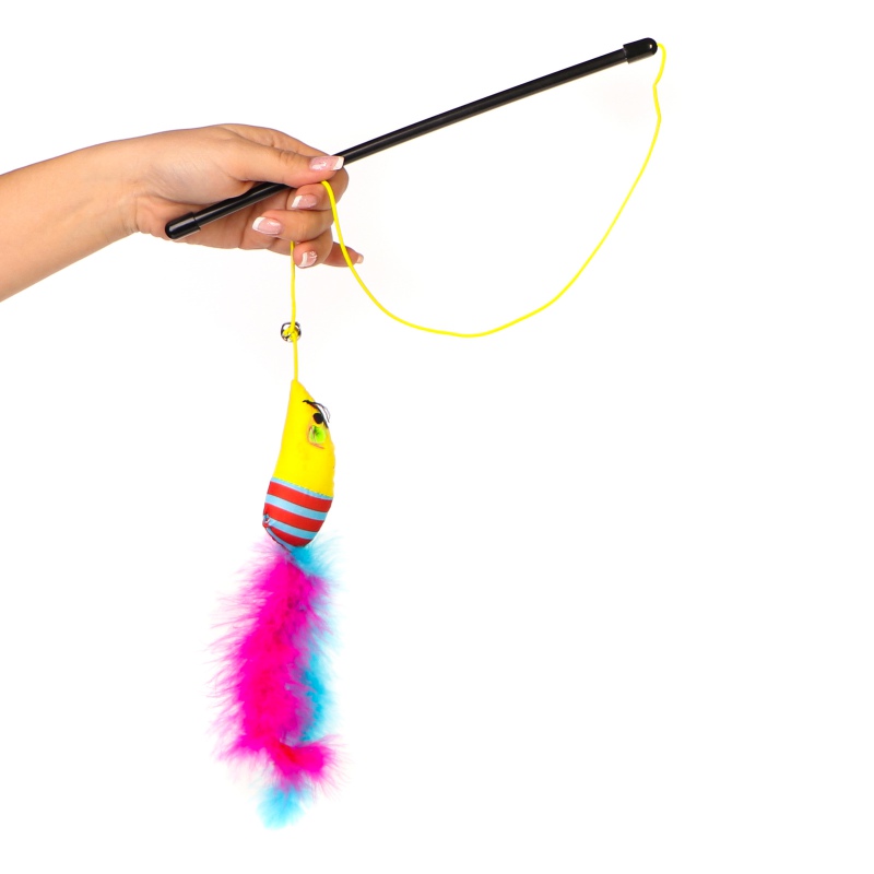 HappyPet Carnival Mouse Toy - fishing rod toy for cats