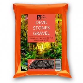 Eco Plant Devil Stones 1kg - Black Pebbles