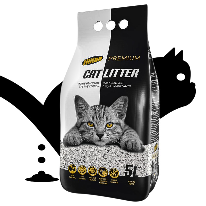 Areia para Gato Hilton Cat Litter com carvão