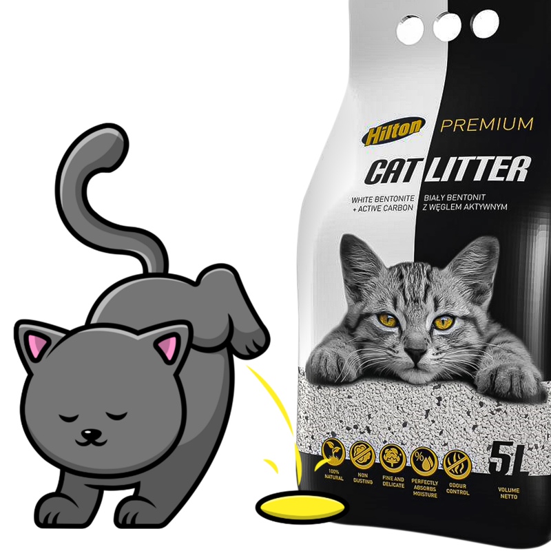 Hilton Cat Litter Carbon 5L - lettiera gatti