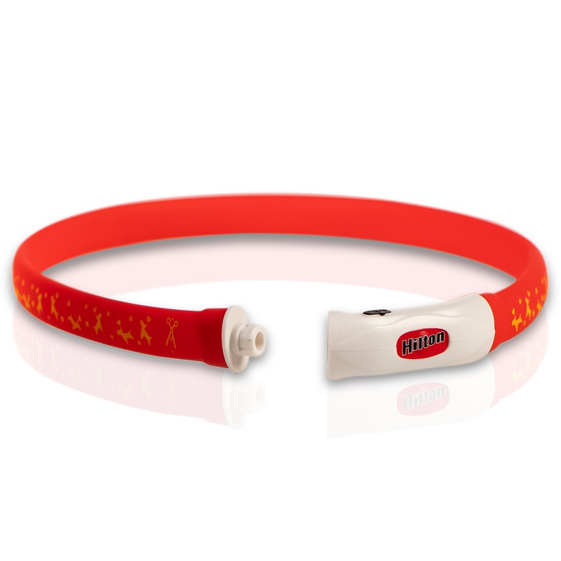 Hilton Flash Halsband ROT - leuchtendes LED-Halsband von 15cm - 55cm