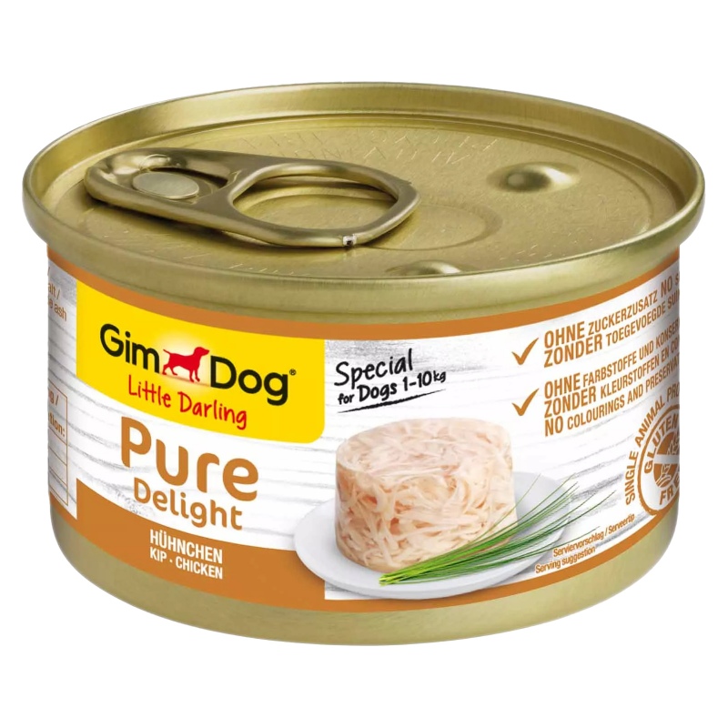 Gimdog Pure Delight 85g - Futter für kleine Hunde Hähnchen in Gelee