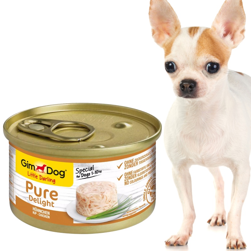 Gimdog Pure Delight 85g - Futter für kleine Hunde Hähnchen in Gelee