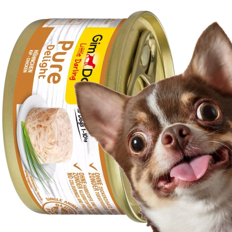 Gimdog Pure Delight 85g - Futter für kleine Hunde Hähnchen in Gelee