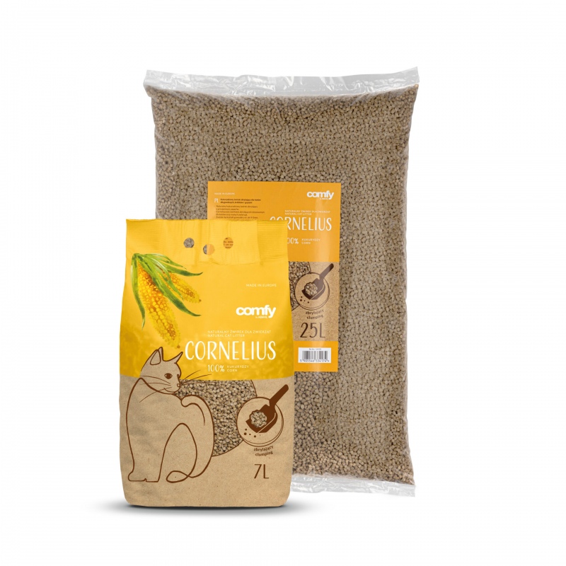 Comfy Cornelius Natural 7l - Maïsgrit voor katten