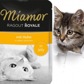 Miamor Ragout Royal - feuchte Nahrung für Katzen mit Huhn in Gelee 100g