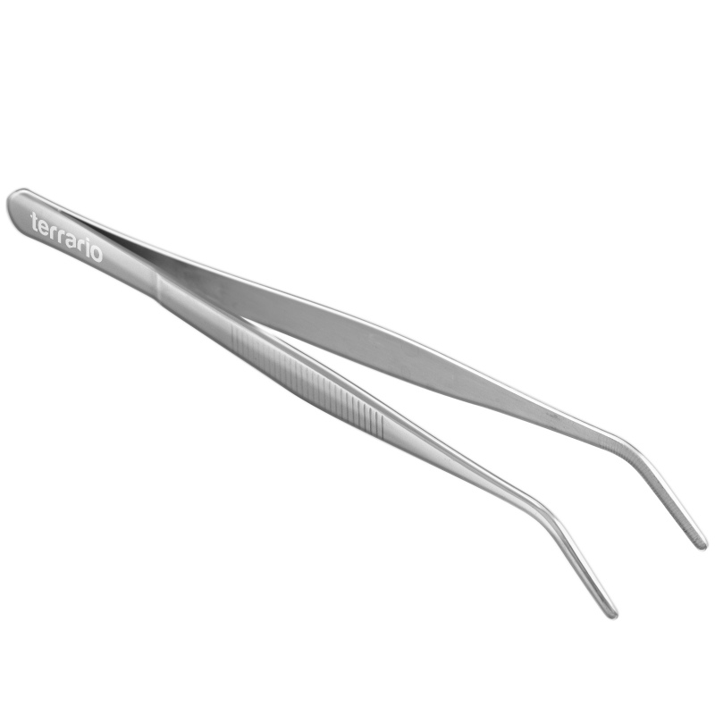 Curved waterproof terrarium tweezers - 20cm