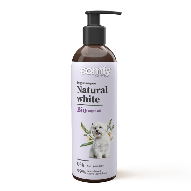 Comfy Natural White 250ml - natürlicher Shampoo für Hunde mit hellem Fell