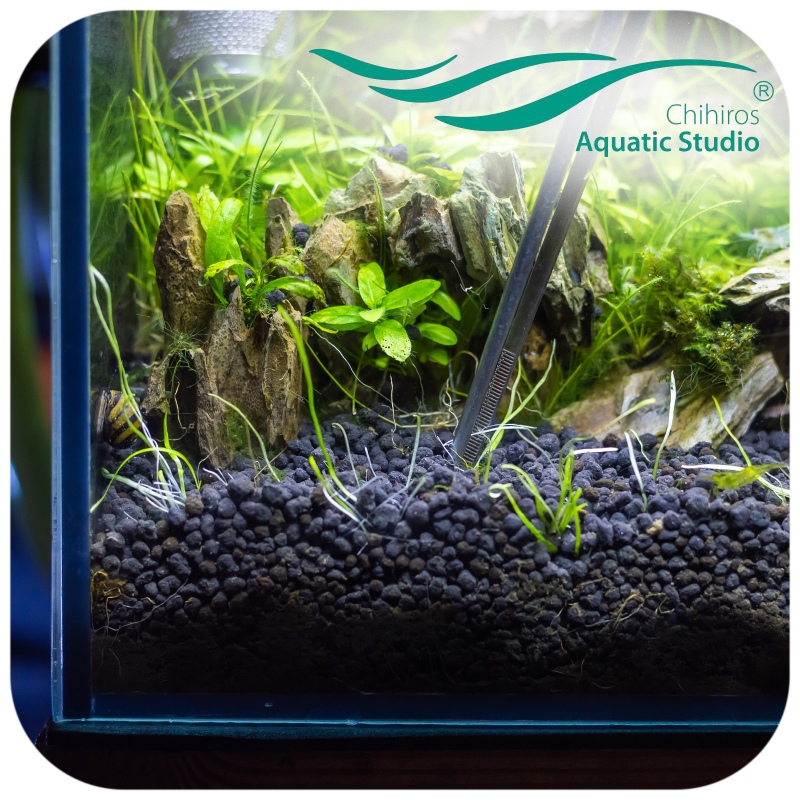 Chihiros Aqua Soil 9L - Donkergrijs substraat