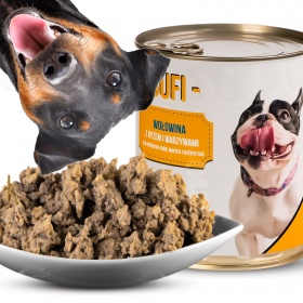 Bufi Karma für Hunde Premium - 82% Rindfleisch 830g