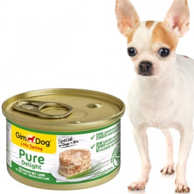 Gimdog Pure Delight 85g - Futter für kleine Hunde mit Huhn und Lamm in Gelee