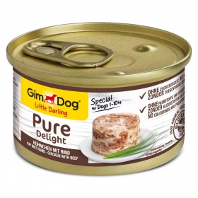 Gimdog Pure Delight 85g - Futter für kleine Hunde mit Huhn und Rind in Gelee