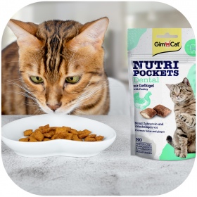 GimCat Nutri Pochets Dental voor katten