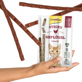 GimCat Sticks for Cats - 4 Meat Sausages