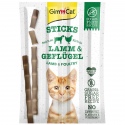 GimCat Sticks 95% Carne - salsichas de cordeiro e aves 4 unidades