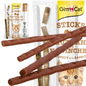 GimCat Sticks 95% Carne - Tacchino e Coniglio