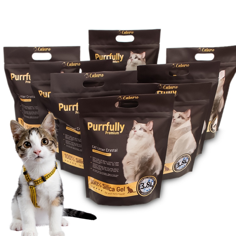 Catario Purrfully Silicone Cat Litter 8 Packs