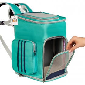 Furrever Friends Catbox Turquoise - Transportrucksack für Katze und Hund