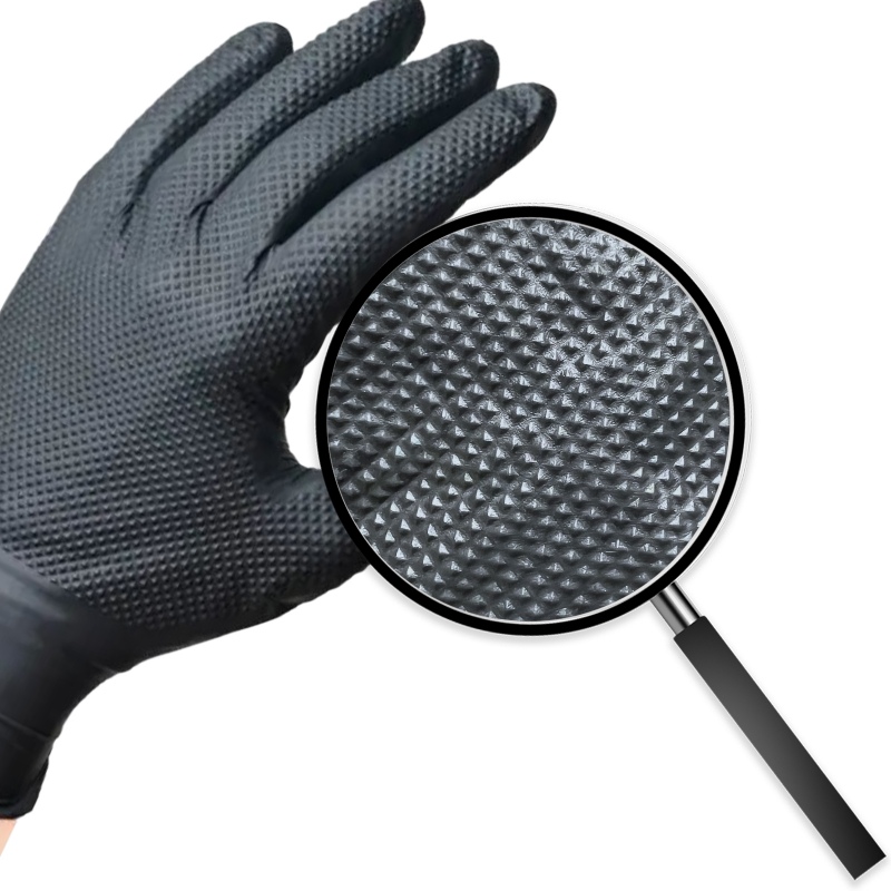 Black nitrile gloves for terraristics and aquaristics