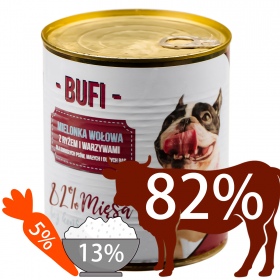 Bufi Karma für Hunde Premium - 82% Fleisch 415g