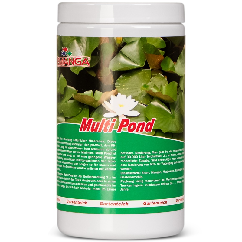 Femanga Multi Pond 1000ml - Schlammreduzierung, Algenmittel, stabiles pH, KH und GH