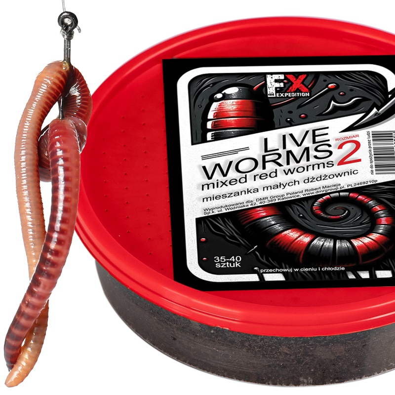 Fishing Expedition Live Worms Size 2