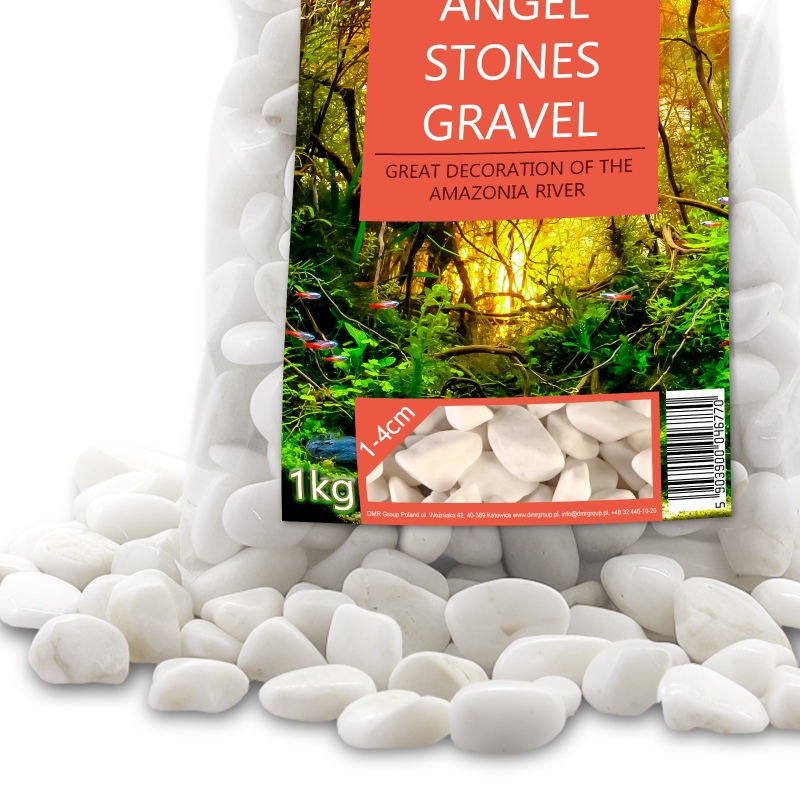 Eco Plant Angel Stones 1kg - Białe kamienie otoczaki