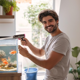 Sifone Yaubay per la pulizia dell'acquario