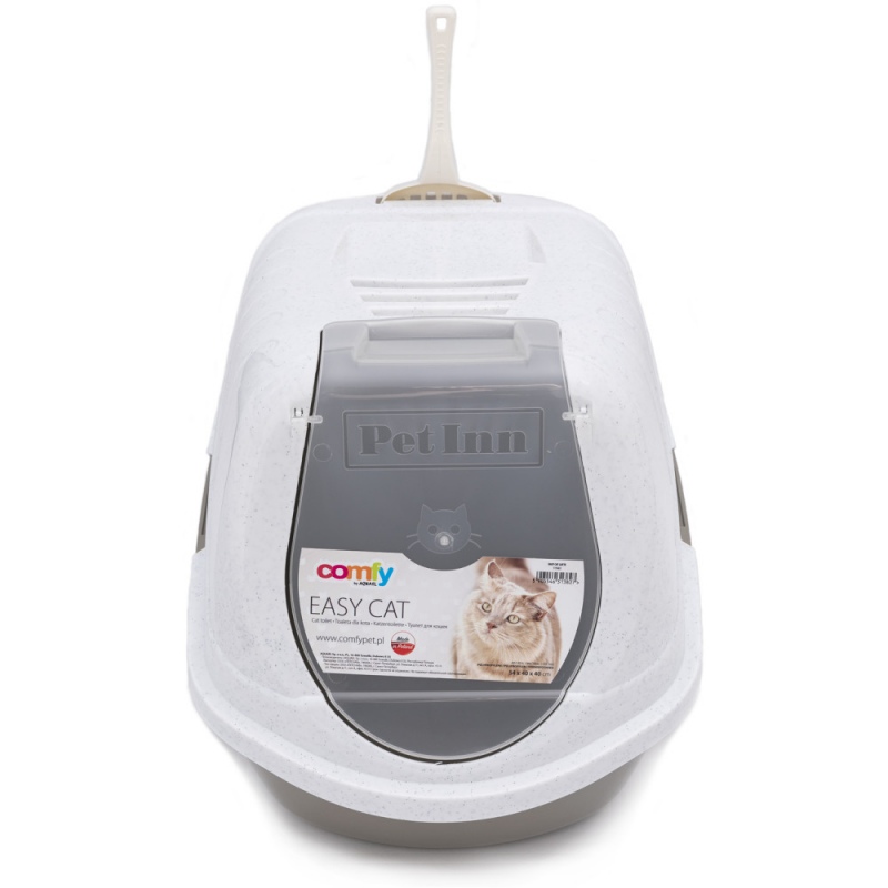 Comfy Easy Cat Latte Litter Box with Flap