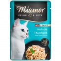 Miamor Filets Huhn & Thunfisch in Sauce - vistas gaļa ar tunzivīm mērces 100g