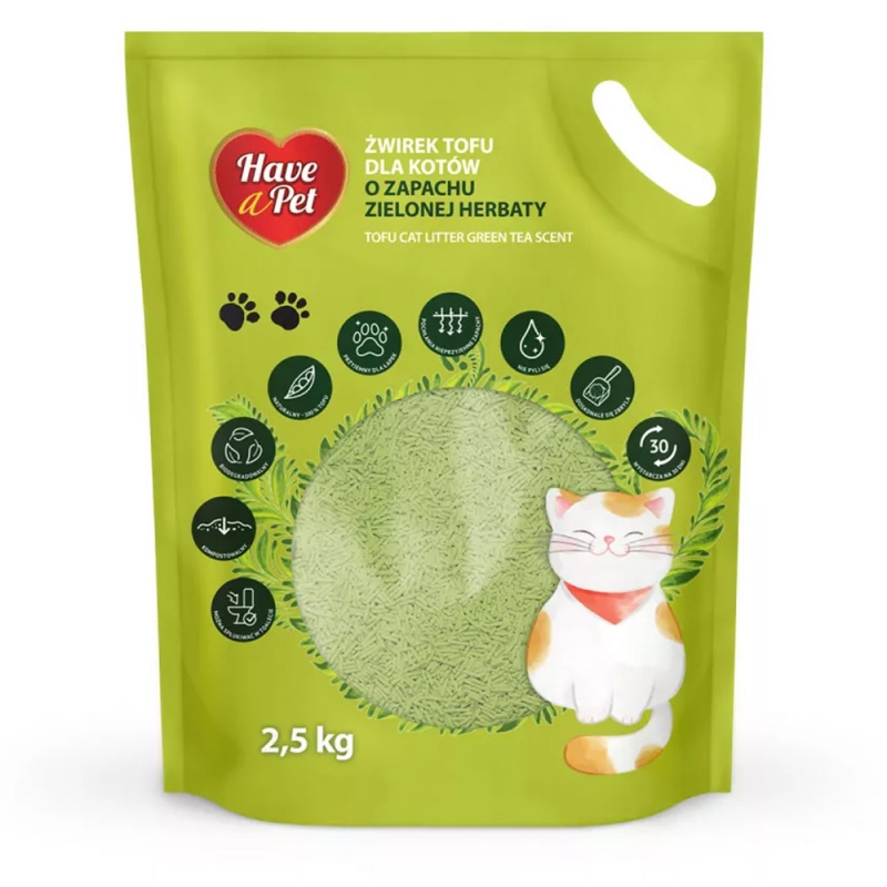 Have A Pet Tofu Kattströ Green Tea 2,5kg