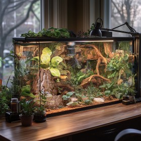 Terrario Vulkaan Fontein in terrarium