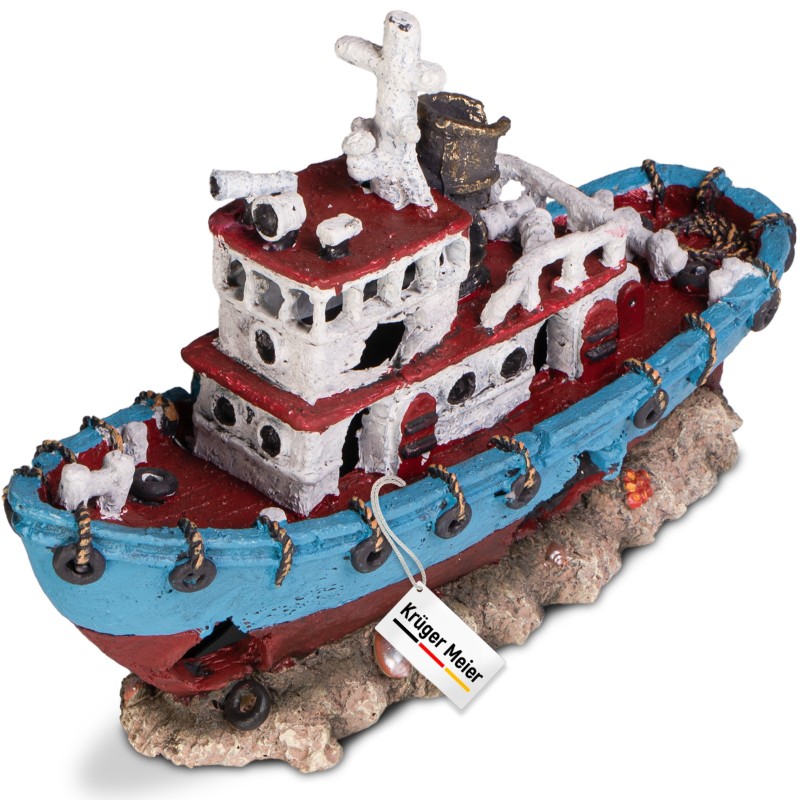 Kruger Meier Shipwreck do akwarium 28x9x18 cm