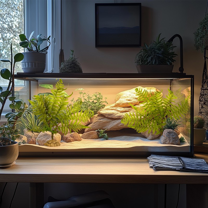 Konstgjord ormbunke för terrarium