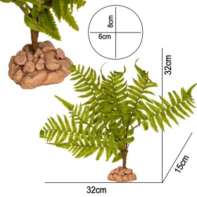 Terrario – Pianta artificiale di felce