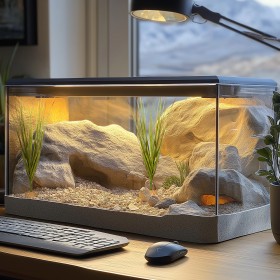 Terrario Høyt Gress til Akvarium og Terrarium