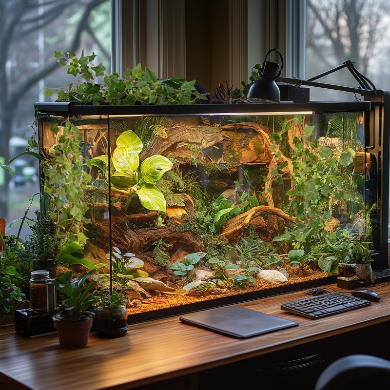 Dirbtinė gebenė terrariumui 75 cm