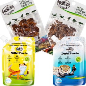 Probugs Chameleon Set Plus - dieta completa para camaleões, com insetos e gel com vitaminas.